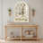 Distressed Solid Wood Arch Mirror-1408279537