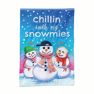 Drapeau de jardin Chillin with My Snowmies