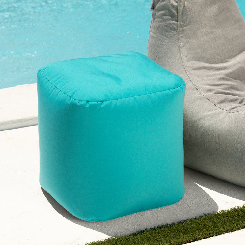 Repose-pieds pour terrasse Damato Luckie, Sunbrella® bleu Cancun