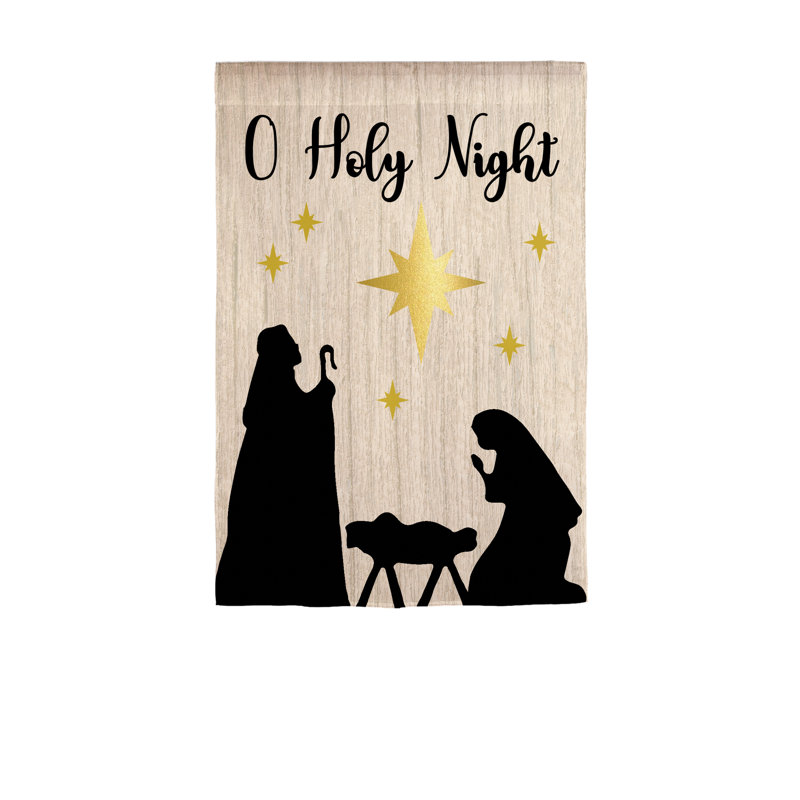 Drapeau de jardin Nativité Silhouette