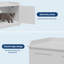Wooden Cat Litter Box Enclosure Cabinet with 2 Doors, Modern Hidden Litter Box Furniture, 80cm, Multi-Use End Table for Living Room Hallway-393188476
