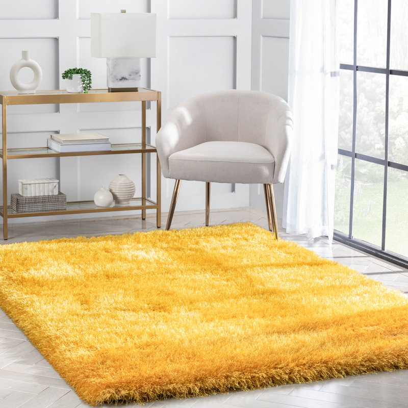 Kuki Solid Colour Shag Area Rug, Rectangle 160 x 220cm