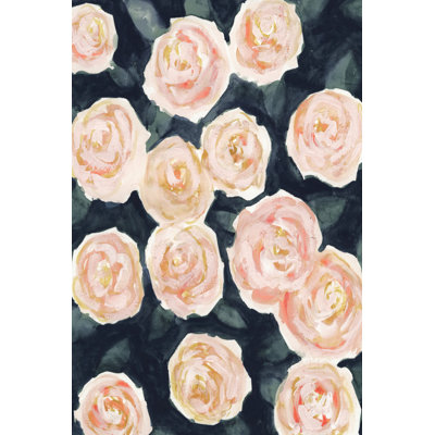 Peach Petals II - Wrapped Canvas Painting