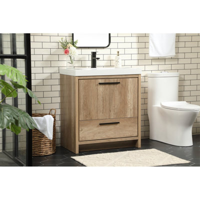 Southmead 30'' Single Bathroom Vanity with Resin Top