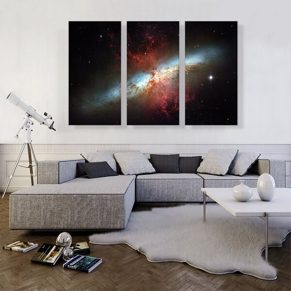 ARTCANVAS Hubble Telescope Starburst Galaxy Messier 82 On Canvas 3 ...