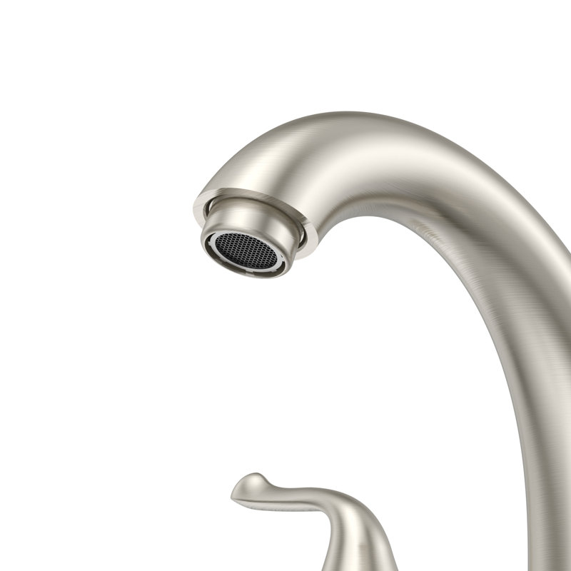 Widespread 2-handle Bathroom Faucet with Drain Assembly, Brushed Nickel