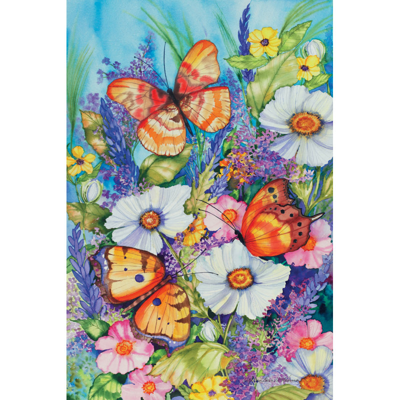 August Grove® Butterfly Garden by Kathleen Parr McKenna - Wrapped ...