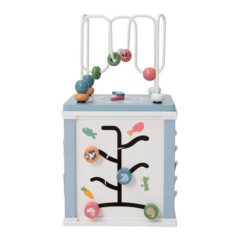 Wooden Activity Cube Montessori Educational Toy