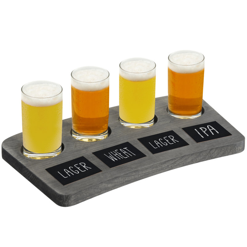 Cogdell 5 pièces 6 oz. Ensemble de verres à bière, gris, 4