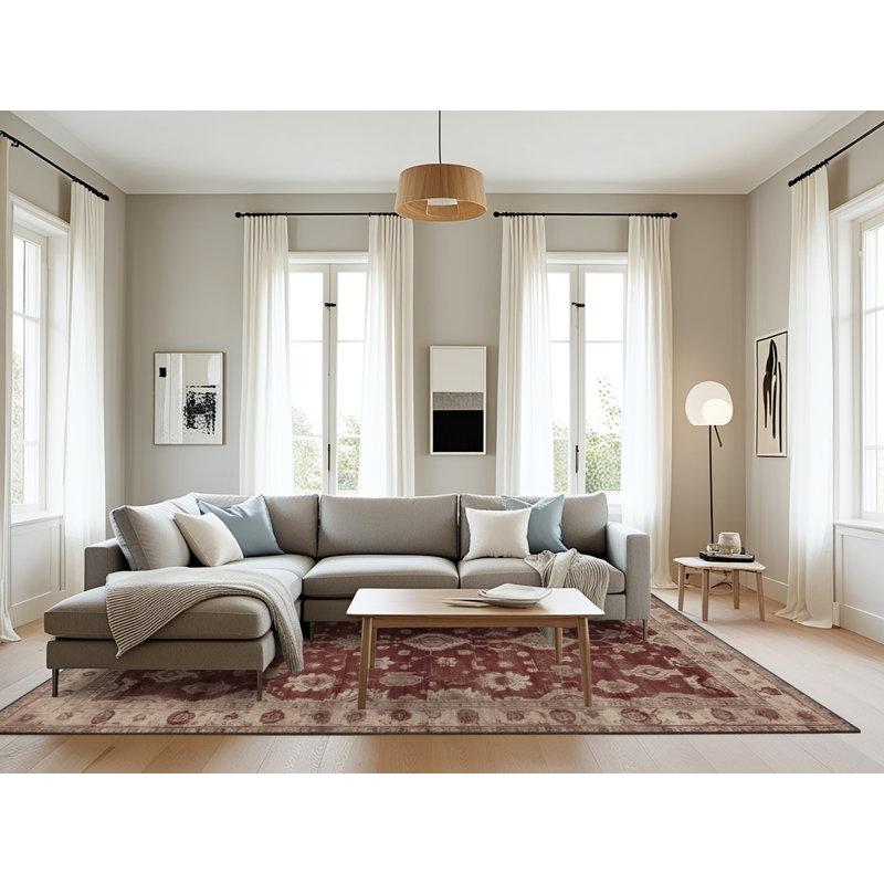 Tapis noir surteint lavable à la machine, Rectangle 6 pi x 9 pi