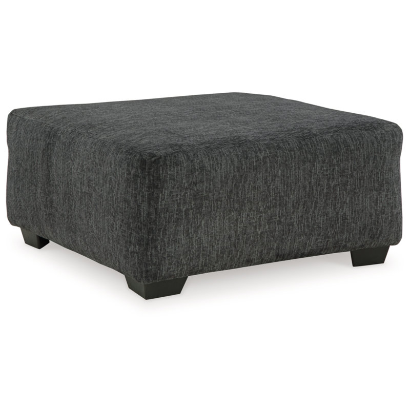 Biddeford 40" Black Square Contemporary Cocktail Ottoman