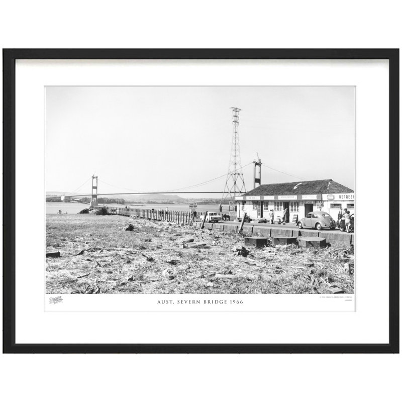 Aust, Severn Bridge 1966 - Single Picture Frame Print, 45cm H X 60cm W x 2cm D