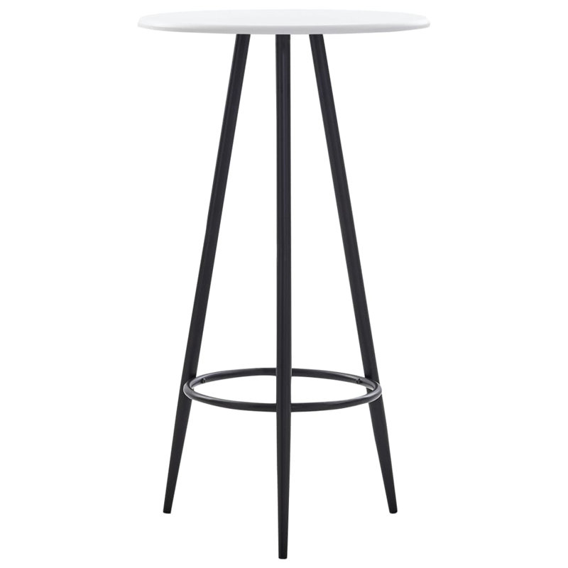 Addi Round Metal Base Dining Table, White