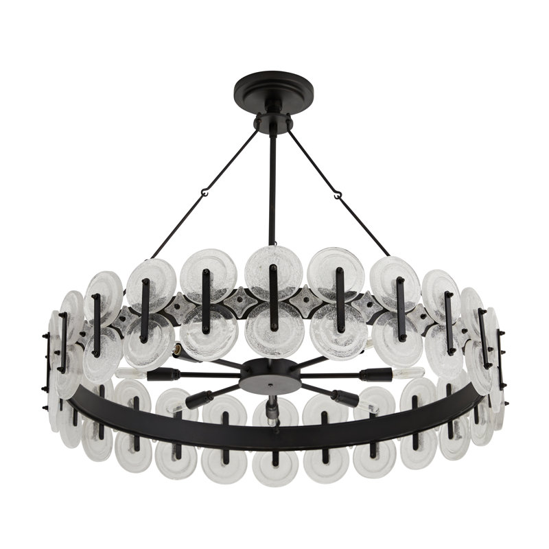 Laura Kirar Rondelle 8 - Light Unique / Statement Drum Chandelier