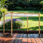Pergola en métal 10 pi avec toile, bois-94286576-94286574