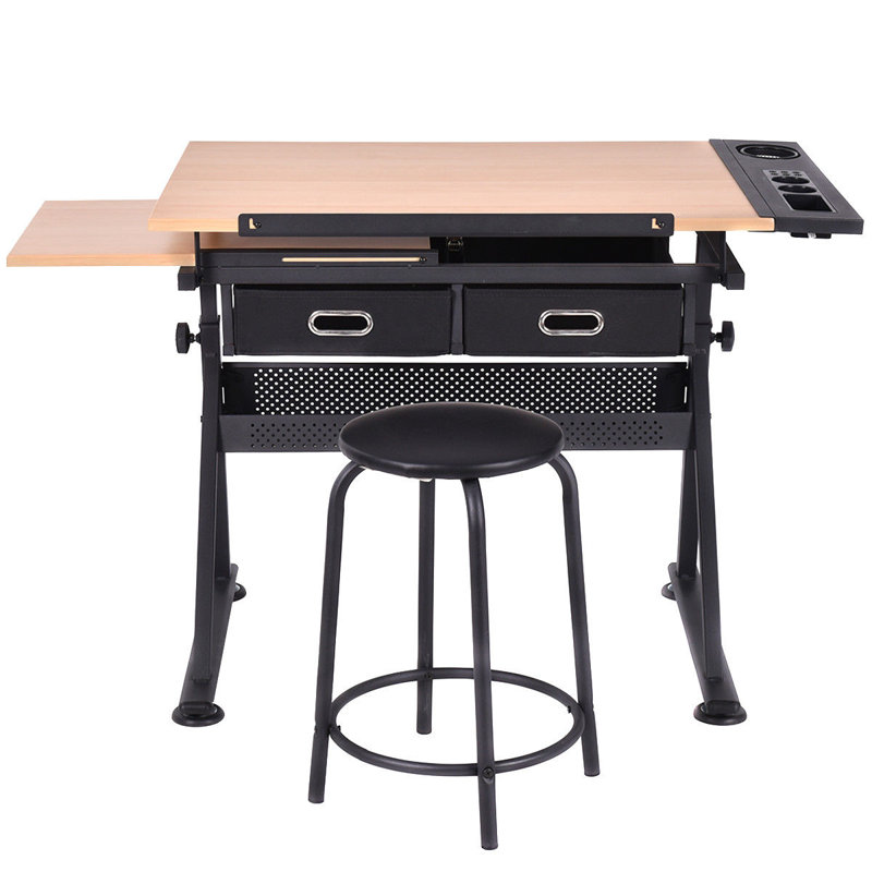 Adjustable Height Steel Drafting Table