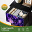 Commode à 4 tiroirs pour chambre à coucher éthéré floral mauve à fleurs brillantes étoilées Petite commode à vêtements haute pour organisateurs de placard avec commode