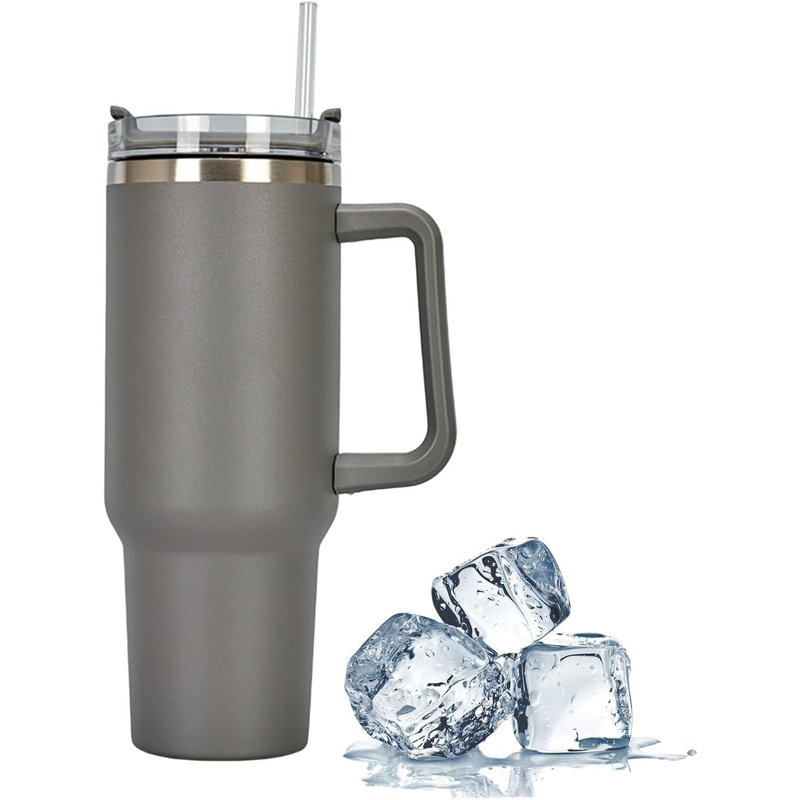 Belfry Kitchen Montanari 1200ml Vacuum Insulated Stainless Steel Travel Tumbler, Grey