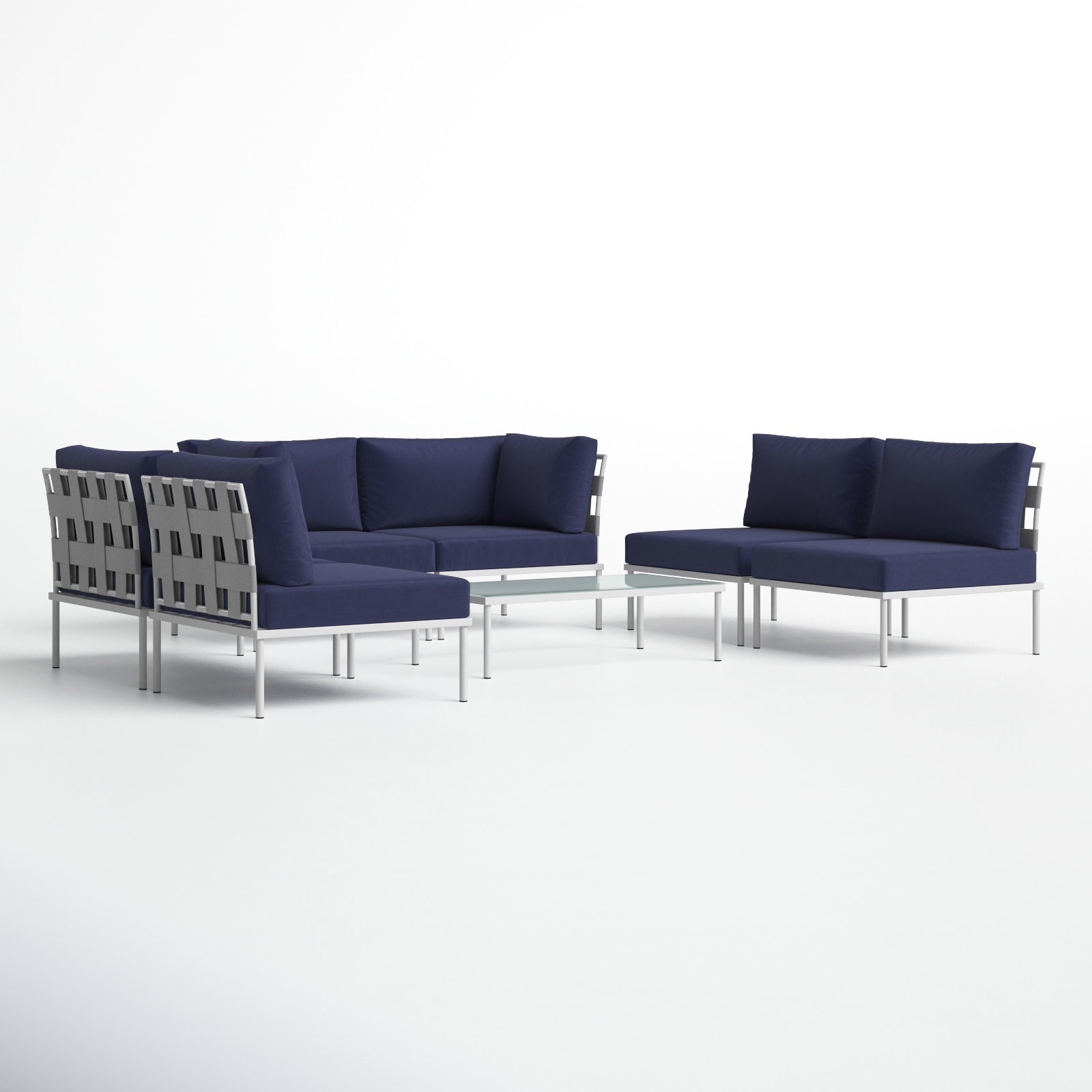 Harmony 6-Person Patio Seating Group, Navy