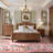     Floral Vintage Washable Pink 8X10 Area Rug with Non Slip Backing - Low Pile Durable Carpet for Living Room, Bedroom, Dining Room or Office Decor-1885595699