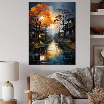 «Tranquil Lakes Rivers Urban Symphony I», reproduction sur toile