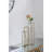 Elegant Oversized Pedestal Beaker Vase with Clear Glass and Gold-Finished Metal Frame for Modern Interiors