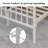 Queen Exquisite Metal Platform Bed with Sturdy and Stable Structure, Spacious Storage, Easy Assembly, White-393994986-393994985