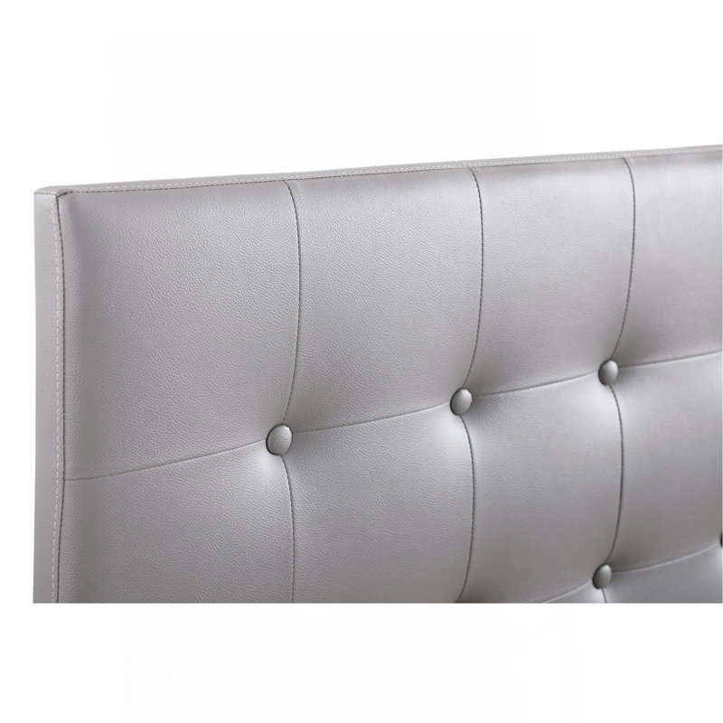 Stylish Upholstered Headboard For Bedrooms, Light Gray, Full/Double