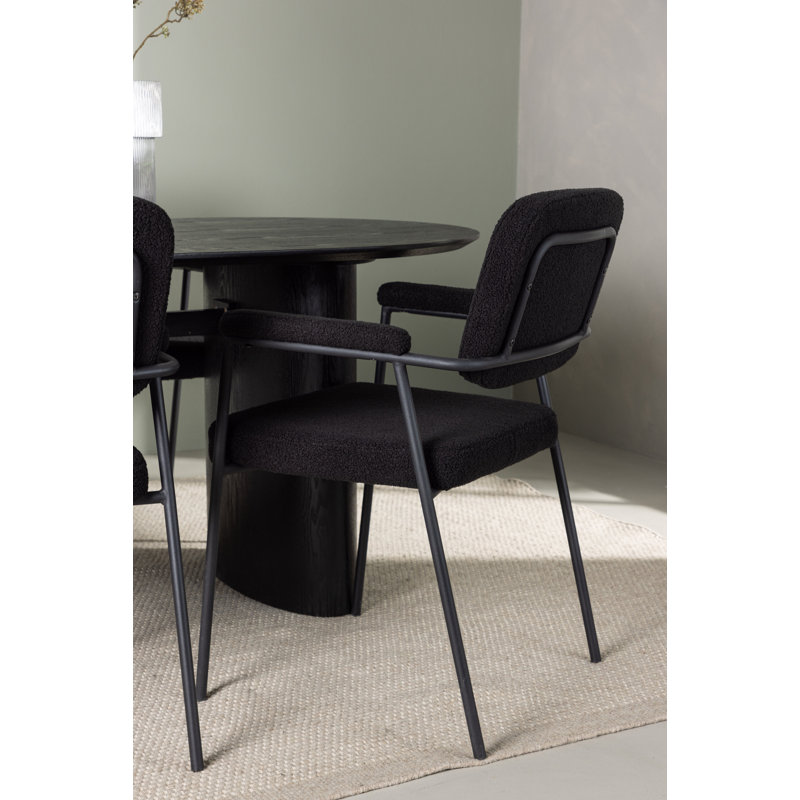 Camacho 4 - Person Dining Set, Black