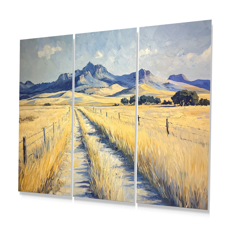 Davis, Texas, Texas, ensemble d'art mural, H 32 po x l 48 po, Impression sans cadre en métal, Does Not Apply