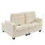 Causeuse avec accoudoirs carrés en velours côtelé Fluffy-377720954