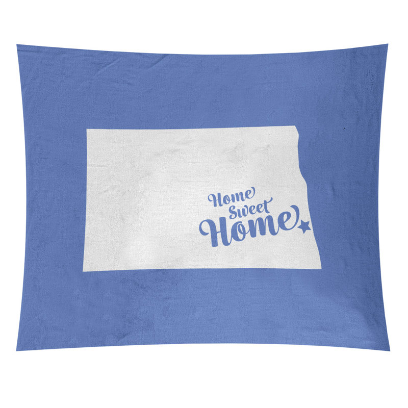 Tapisserie Home Sweet Fargo, H 27,5 po x l 37,5 po, Bleu
