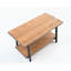 Table basse rustique avec tablette de salon, bois massif, 39 po x 20 po 21 po, tablette en noyer