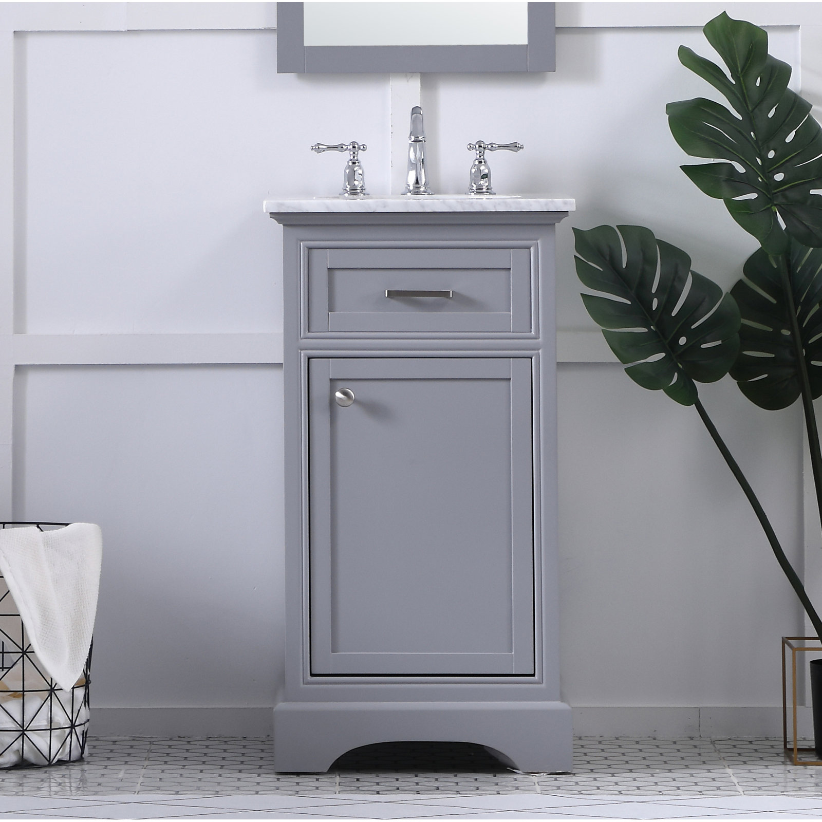Hermes 19'' Single Bathroom Vanity, Gray