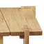 Table basse en bois de frêne massif, style médiéval minimaliste, grain de bois naturel-342372517