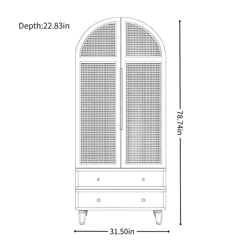 Garde-robe simple et luxueuse American Light, Blanc