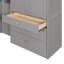 Lit plateforme simple en bois avec bureau, armoire, armoires, tiroirs et tablettes-1139970385