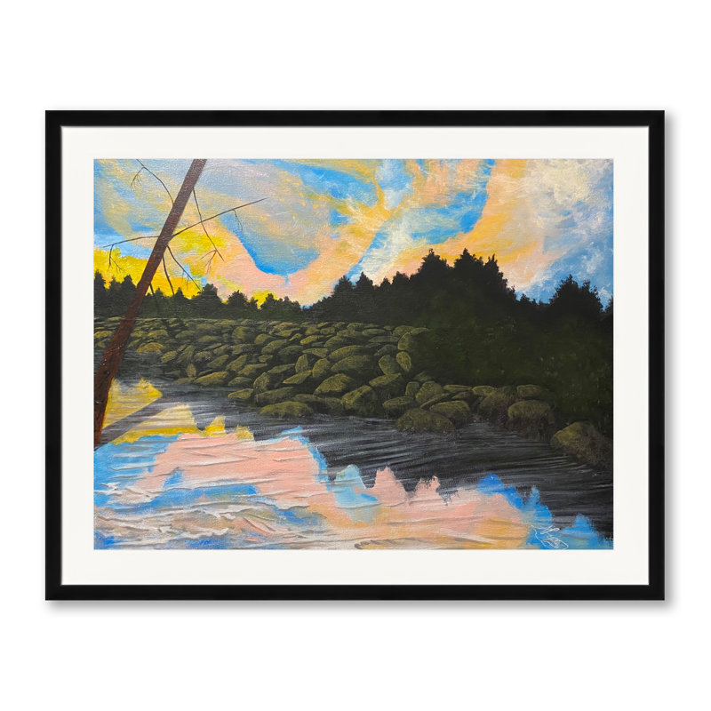 Welcome To Peace Print by Alicia Lopez, Black Framed Paper, 24" H x 30" W