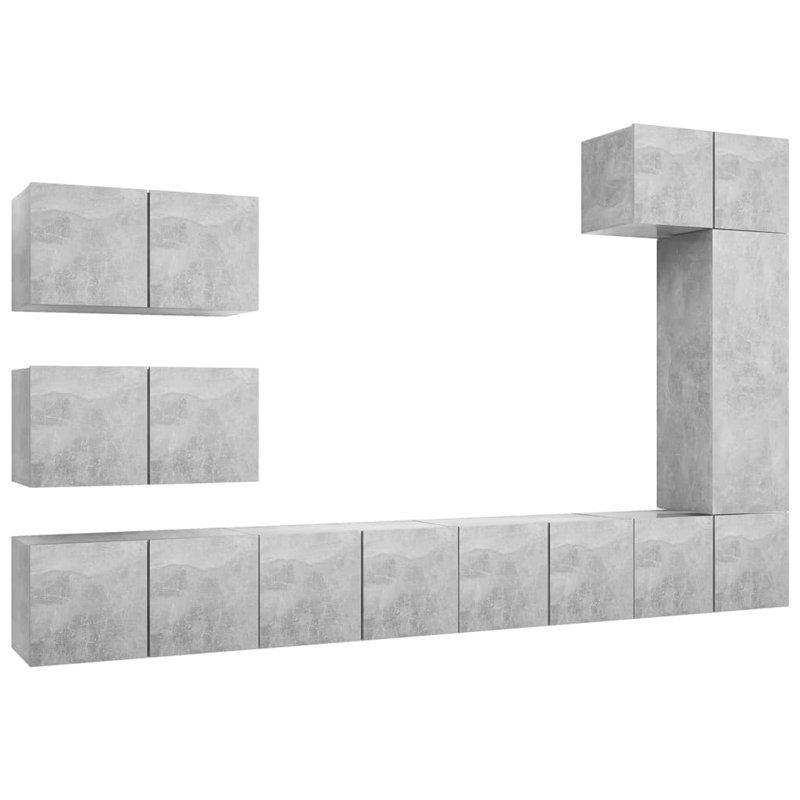 Gillison TV Stand for TVs up to 88", Concrete Grey