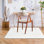 Tapis blanc en fausse fourrure de couleur unie Fidenzia