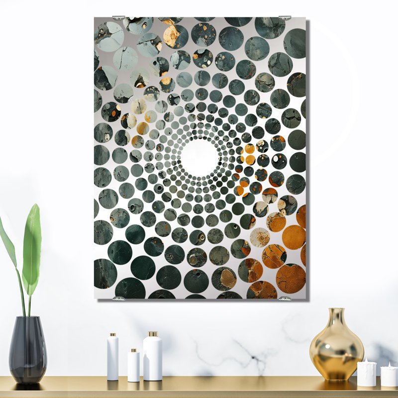 Bresnick - Miroir mural décoratif en marbre abstrait MIR137846, 32 po x 24 po