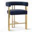 Ensemble de 2 tabourets de comptoir rembourrés en chenille dorée Woburn-813395316