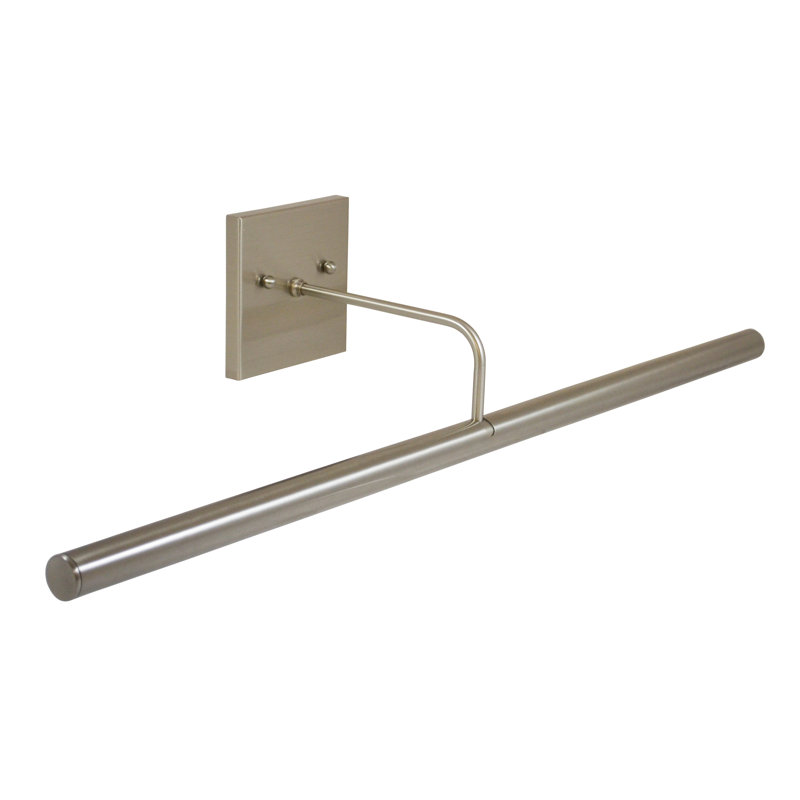 Applique murale à DEL 1 lumière Barto, H 4,75 po x l 14 po x P 7 po, Nickel satiné