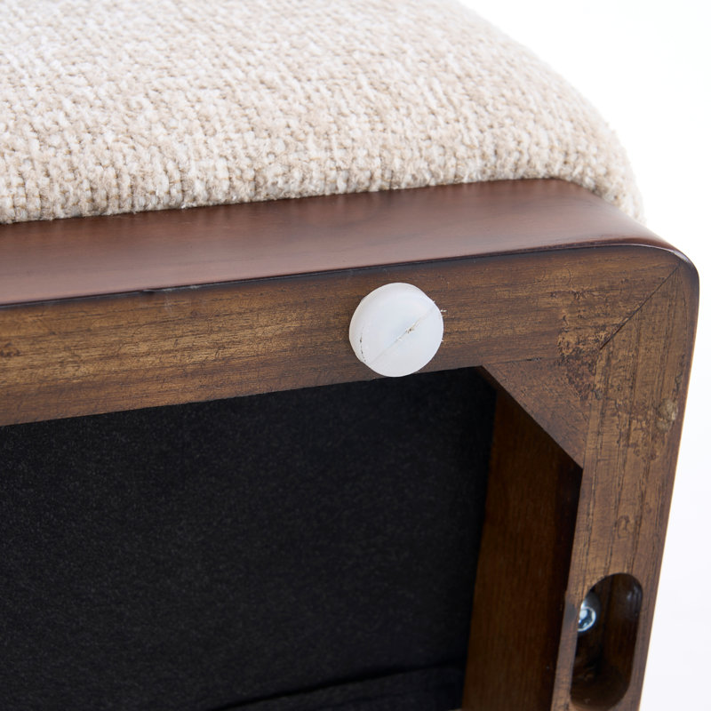 Fauteuil d'appoint rembourré avec accoudoirs à dossier plein et chaise demi-tonneau avec base en bois massif, Tissu kaki