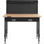 Banc de travail à hauteur réglable 28-39,5 po pour planches de chêne et acier au carbone Workbench