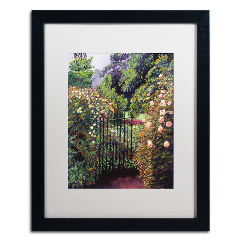 « quiet jardin entry » par david lloyd’s glover, reproduction sur toile encadrée, H 20 po x l 16 po x P 0,5 po, Noir