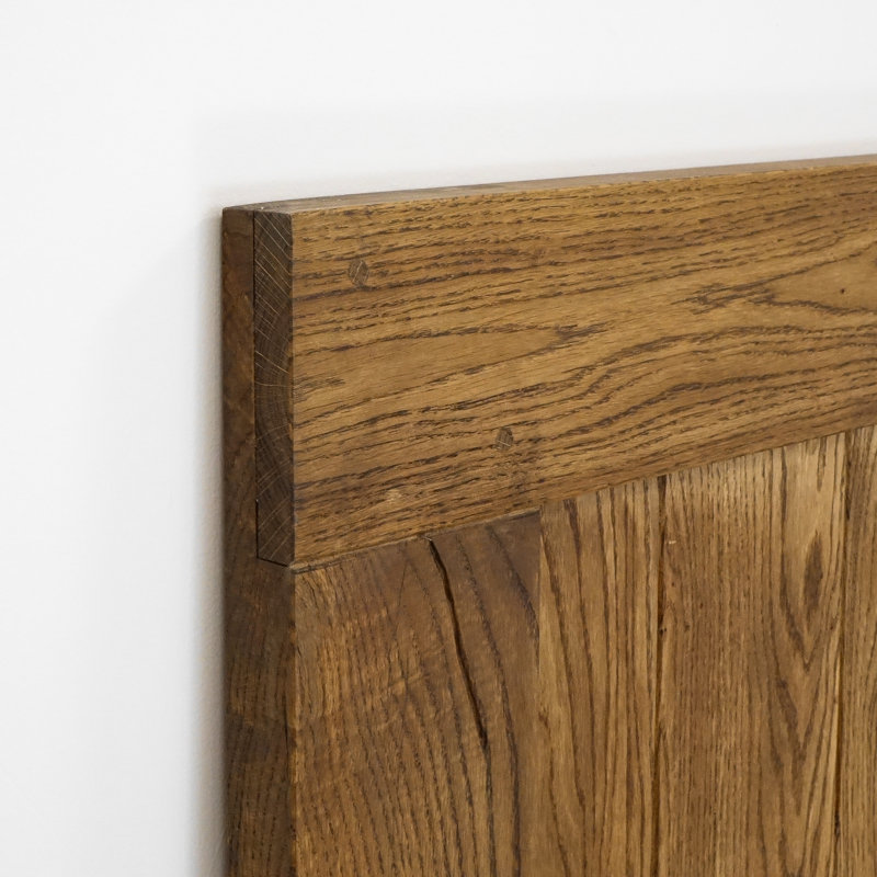Waithman Solid Oak Wood Barn Door, Brown Oil