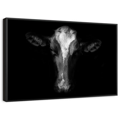 Animal «Visage de vache monochrome»