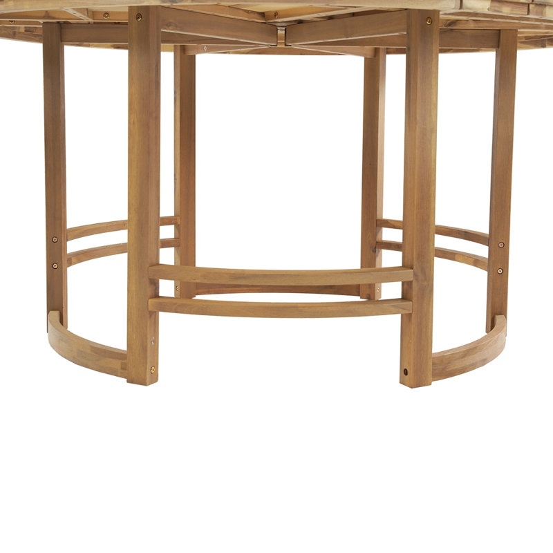 Ensemble repas d'extérieur 5 pièces, Teck clair