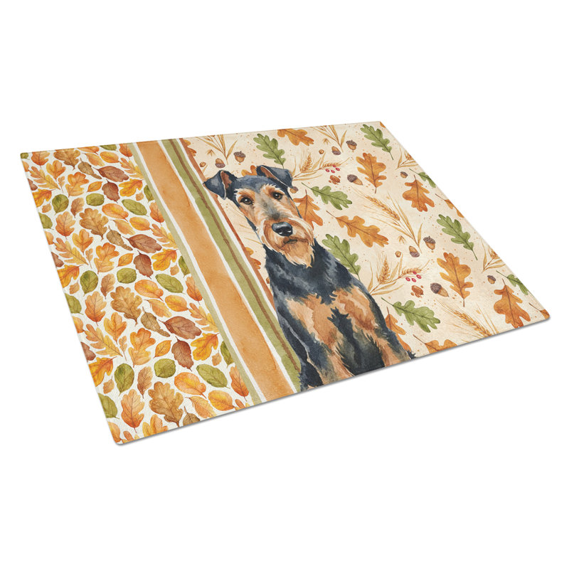 Planche à découper en verre Airedale Terrier
